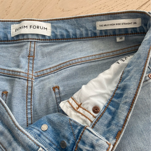 ARITZIA DENIM FORUM Arlo High-Rise Straight Jeans – 30 – 27” Inseam – EUC - Picture 5 of 11